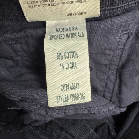 Citizens Of Humanity Georgia High Rise Bootcut Corduroy Pants Women 31 Navy Blue - Picture 11 of 16